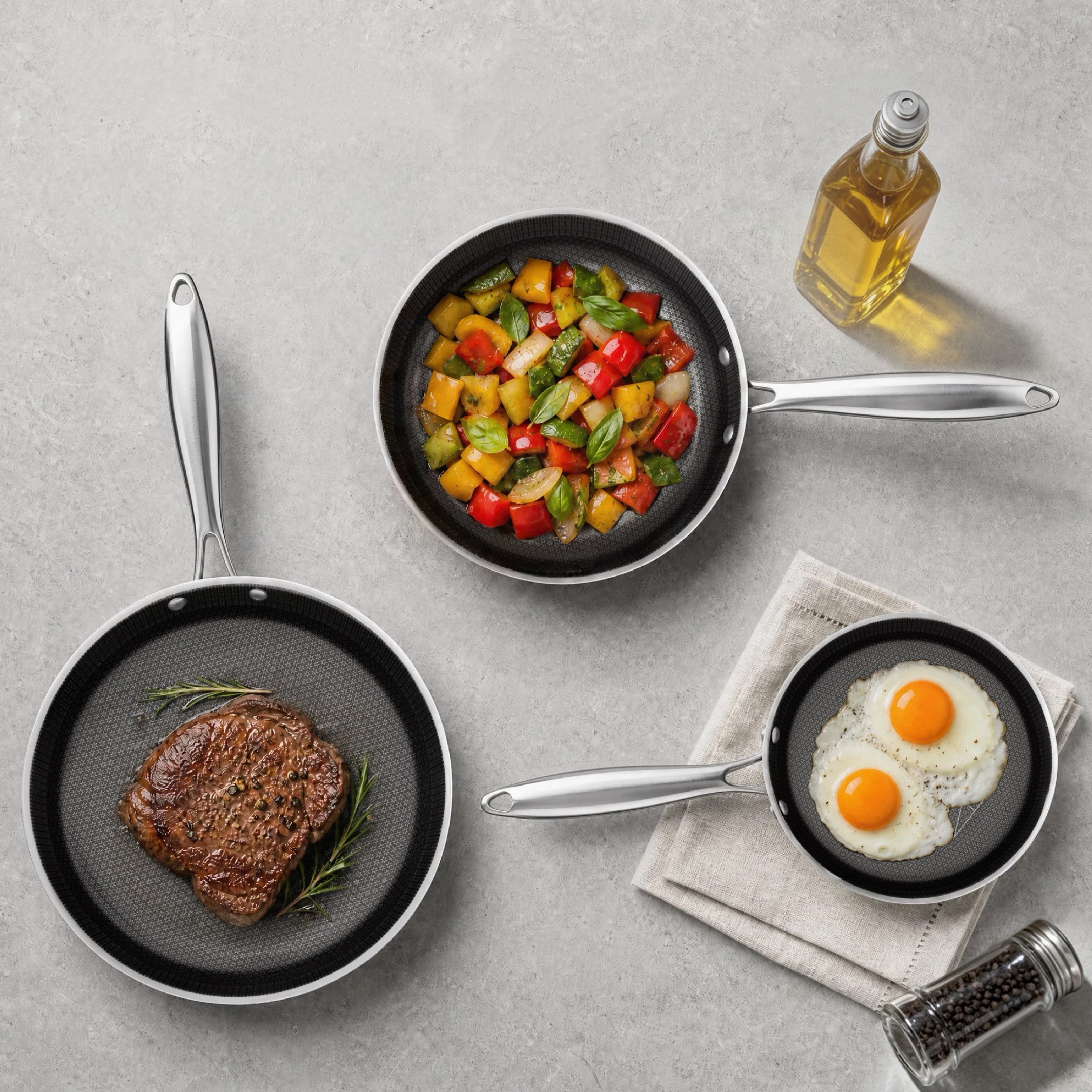 8-Inch Hybrid Stainless Steel Frying Pan