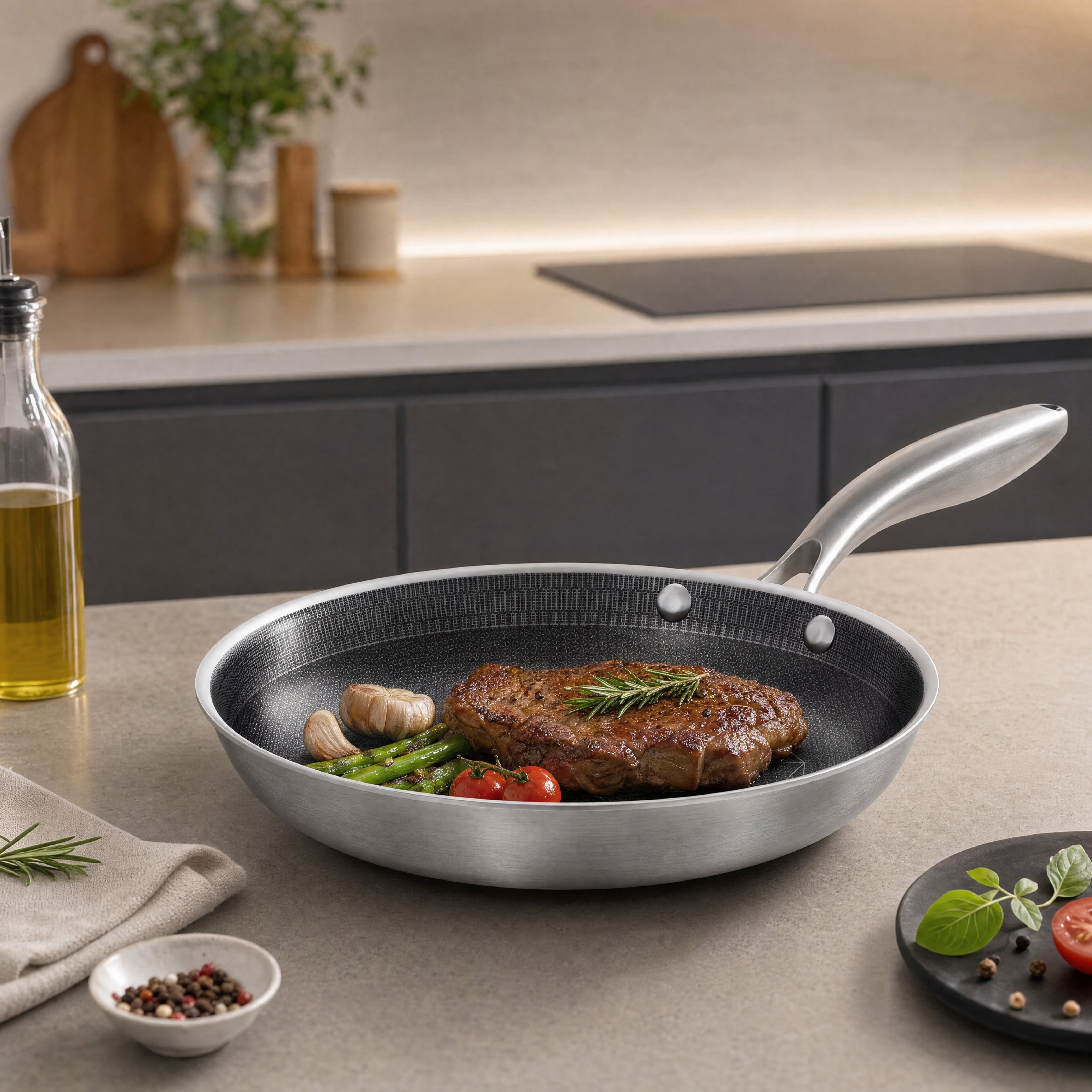 8-Inch Hybrid Stainless Steel Frying Pan