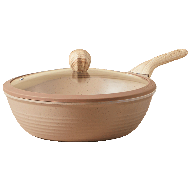 Brown Breccia cookware Series Deep Fry Pan 30cm
