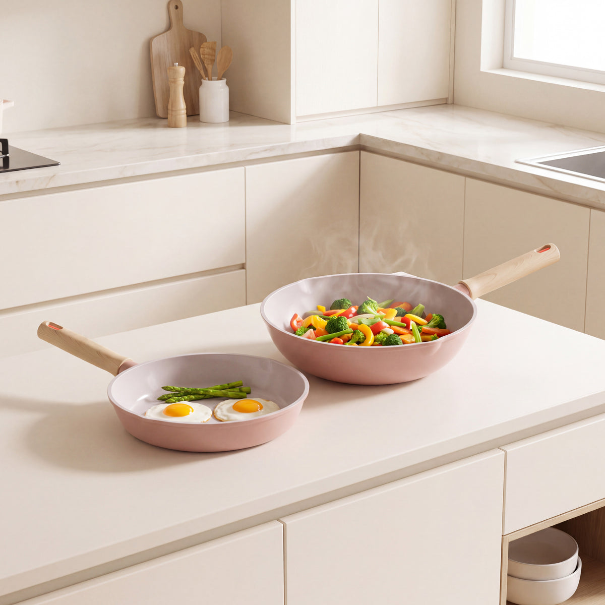 Crystal ceramic cookware Series Wok 30cm