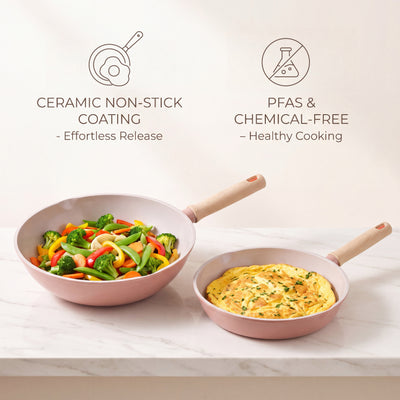 Crystal ceramic cookware Series Wok 30cm