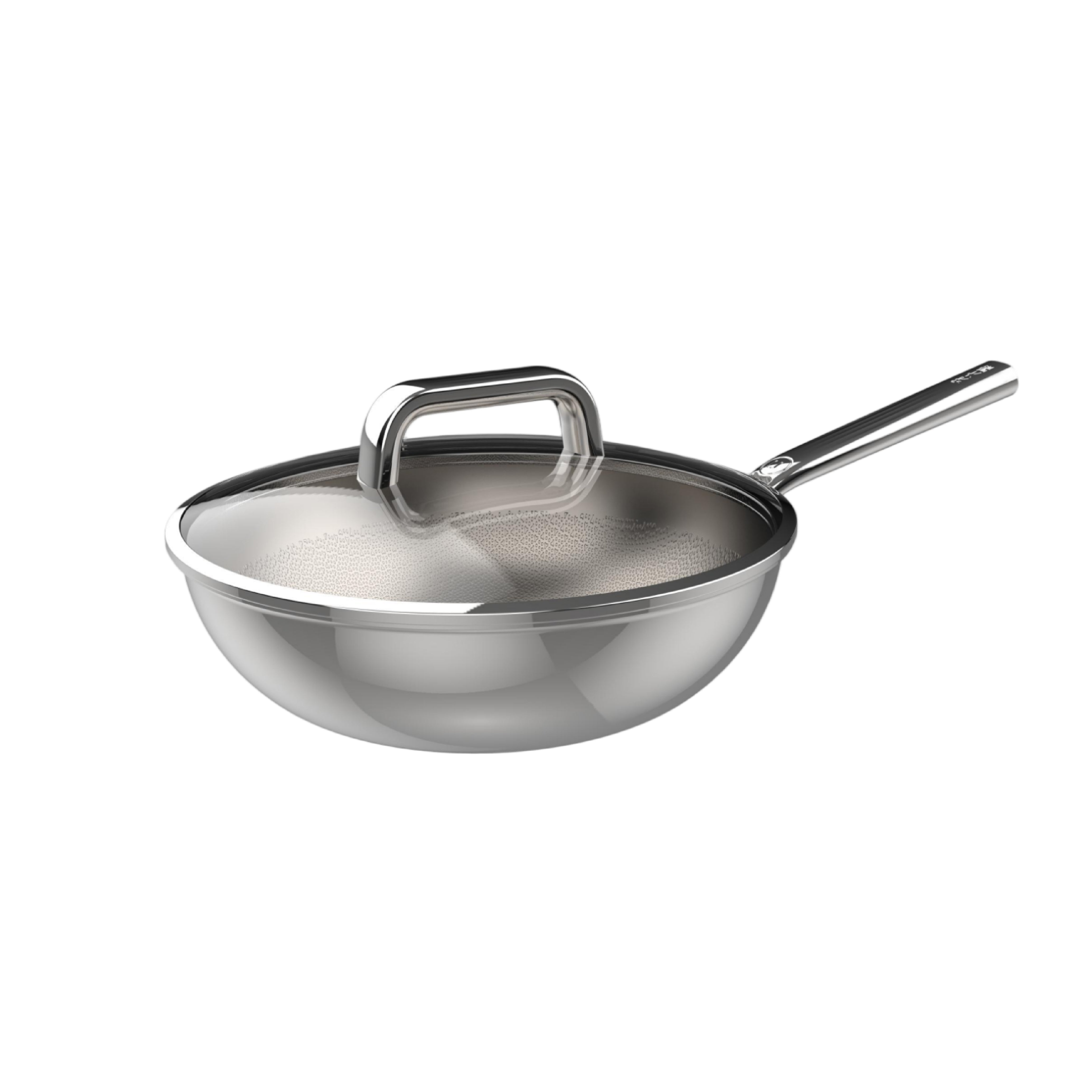 32 cm Pure Titanium Tri-Ply Wok