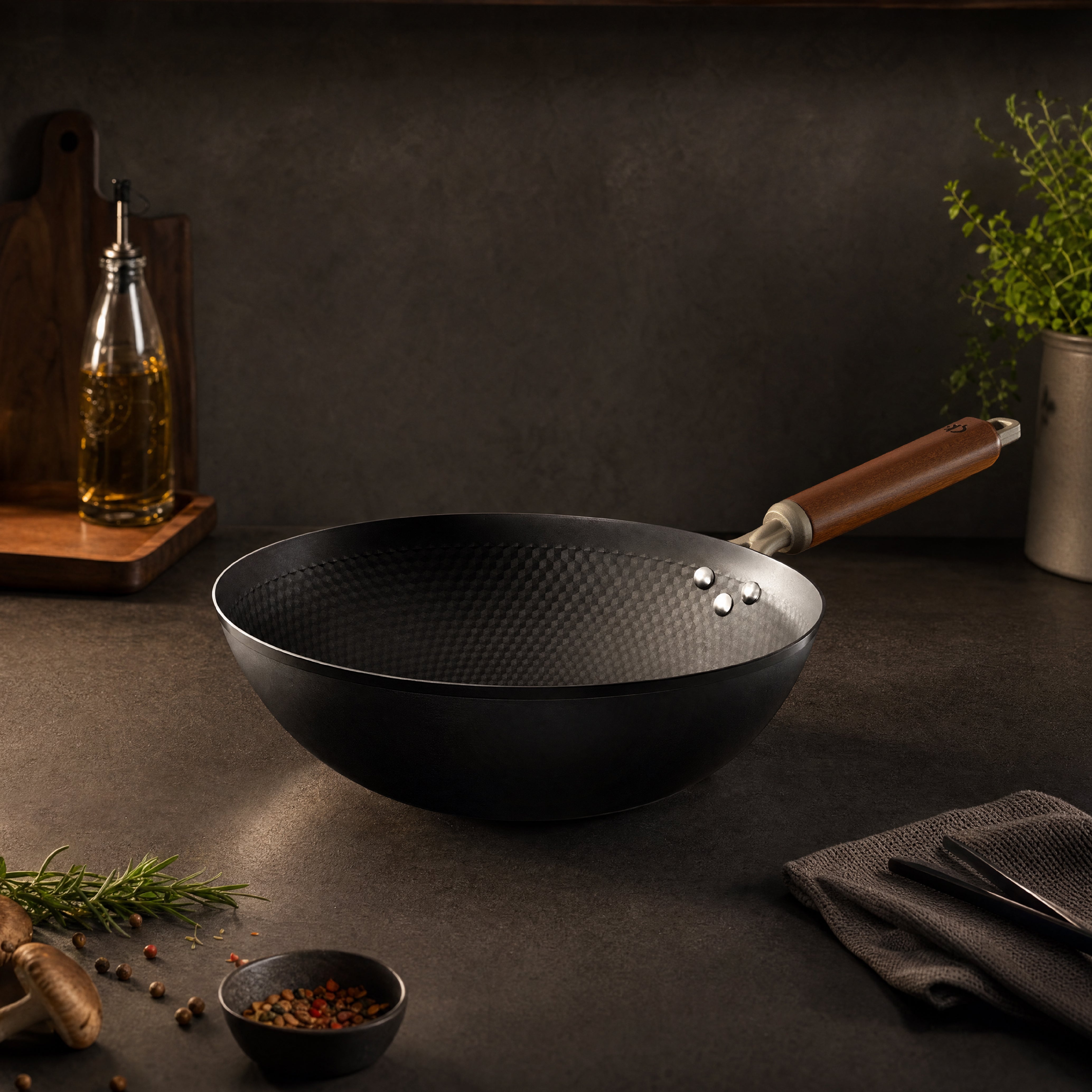 32 cm Titanium-Iron Wok