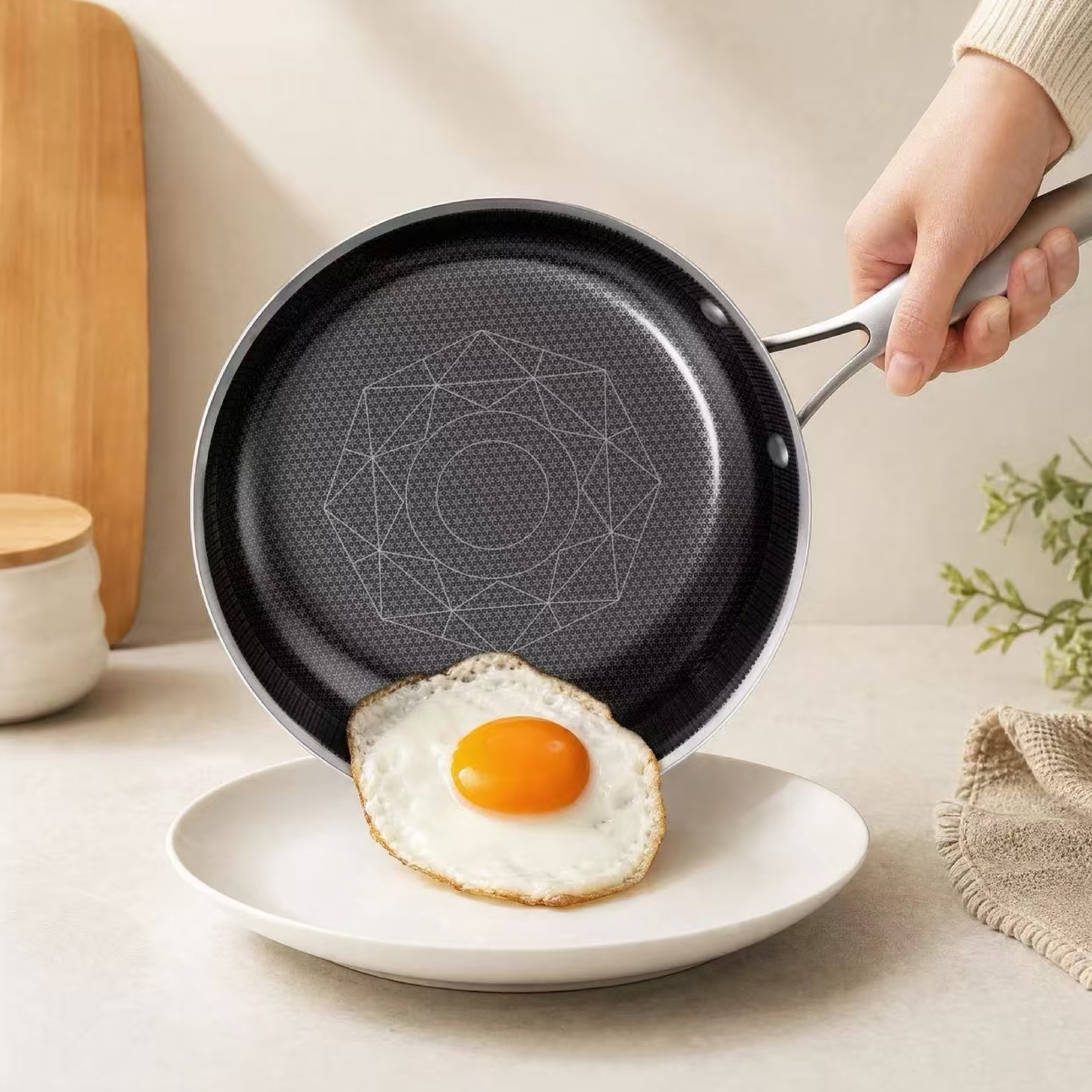 8-Inch Hybrid Stainless Steel Frying Pan